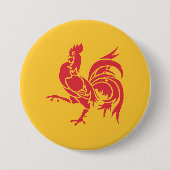 Rooster (Flagge Walloniens) Button (Vorderseite)