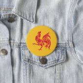 Rooster (Flagge Walloniens) Button (Beispiel)