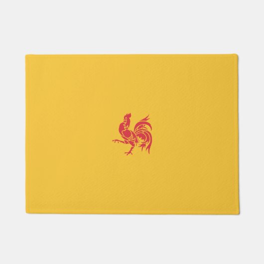 Rooster (Flagge Walloniens) Fußmatte (Vorderseite)