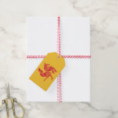 Rooster (Flagge Walloniens) Geschenkanhänger (Mit Garn)