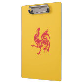 Rooster (Flagge Walloniens) Klemmbrett (Links)
