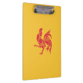 Rooster (Flagge Walloniens) Klemmbrett (Rechts)