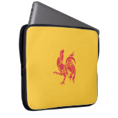 Rooster (Flagge Walloniens) Laptopschutzhülle (Vorne Rechts)