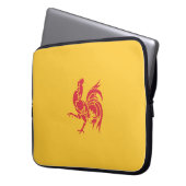 Rooster (Flagge Walloniens) Laptopschutzhülle (Vorderseite Links)