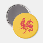 Rooster (Flagge Walloniens) Magnet (Vorderseite/Rückseite)