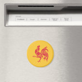 Rooster (Flagge Walloniens) Magnet (In Situ (Geschirrspüler))