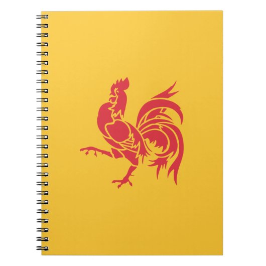 Rooster (Flagge Walloniens) Notizblock (Vorderseite)