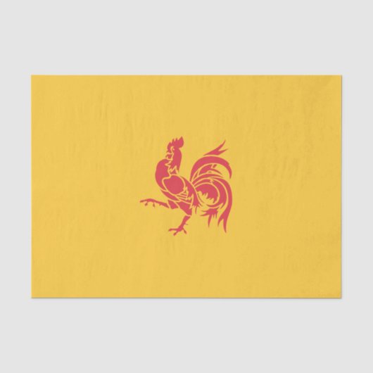Rooster (Flagge Walloniens) Seidenpapier (Vorderseite)