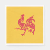 Rooster (Flagge Walloniens) Serviette (Vorderseite)