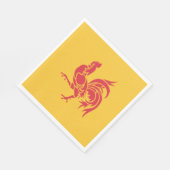 Rooster (Flagge Walloniens) Serviette (Ecke)