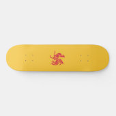 Rooster (Flagge Walloniens) Skateboard (Horizontal)