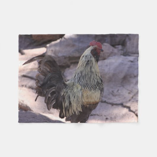 Rooster Fleece Blanket (Vorderseite (Horizontal))
