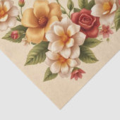 Rooster Floral Design Seidenpapier (Detail)