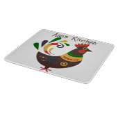 "Rooster" Folklore Art Custom Schneidebrett (Ecke)