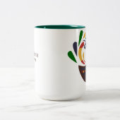 "Rooster" Folklore Art Custom Zweifarbige Tasse (Mittel)