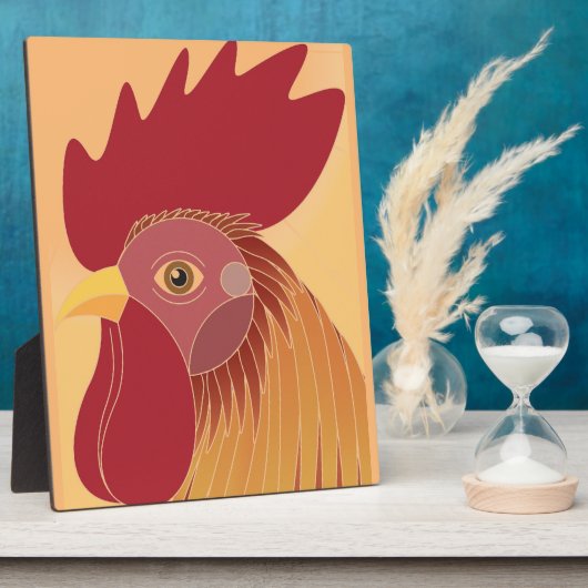 Rooster Fotoplatte (Seite)