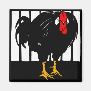 Rooster für viktorianische Holzschnitt-Farmmagnete Magnet