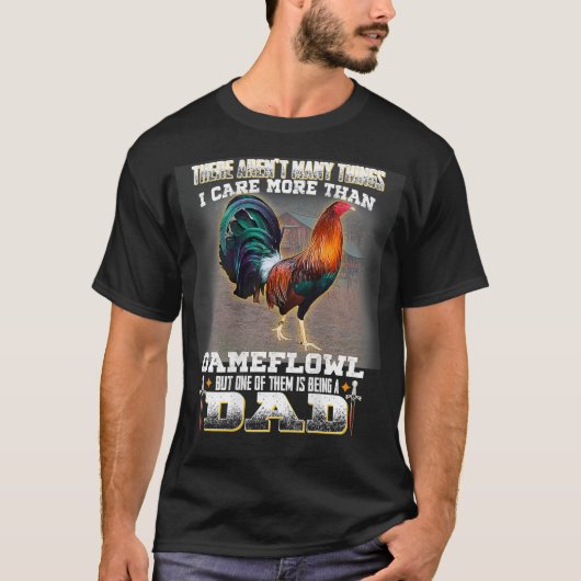 Rooster Gamefowl Vater T-Shirt (Vorderseite)