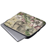 Rooster Garden Blumen Butterfly Art Laptopschutzhülle (Vorne Knopf)