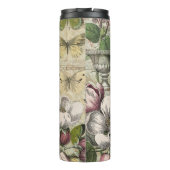 Rooster Garden Blumen Butterfly Art Thermosbecher (Rückseite)