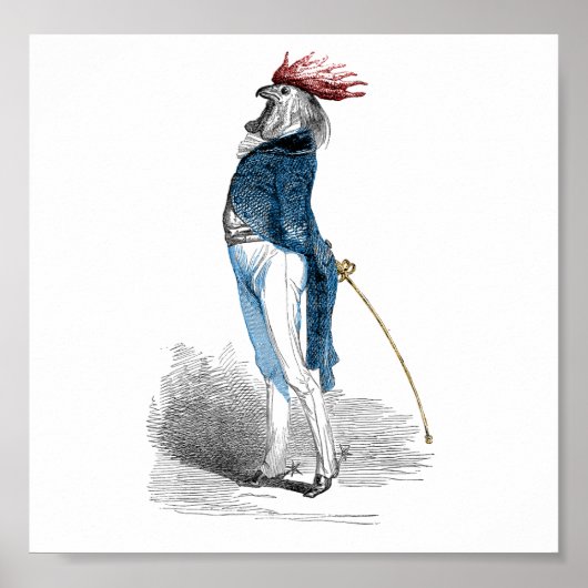 Rooster Gentleman Poster (Vorne)
