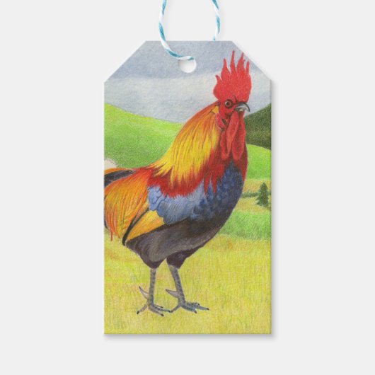 Rooster Geschenkanhänger (Vorderseite)