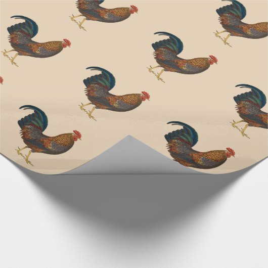 Rooster Geschenkpapier (Ecke)