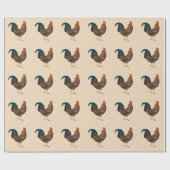 Rooster Geschenkpapier (Flach)