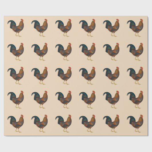 Rooster Geschenkpapier (Flach)