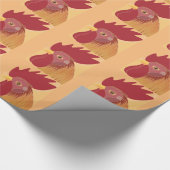 Rooster Geschenkpapier (Ecke)