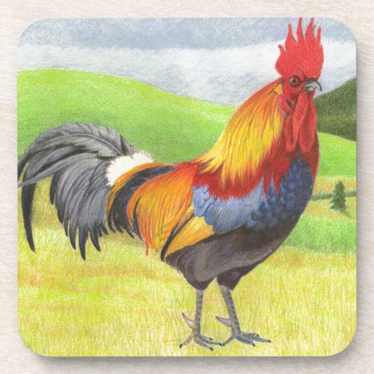 Rooster Getränkeuntersetzer (Vorderseite)