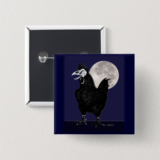 Rooster Ghost Button (Vorne & Hinten)