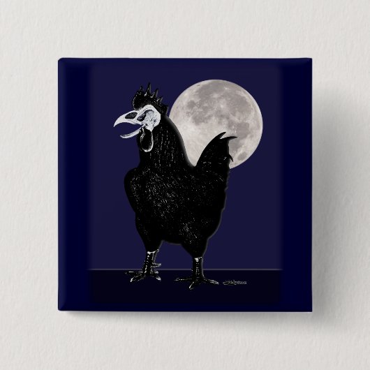 Rooster Ghost Button (Vorderseite)