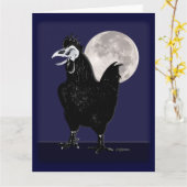 Rooster Ghost Karte (Gelbe Blume)