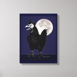Rooster Ghost Leinwanddruck