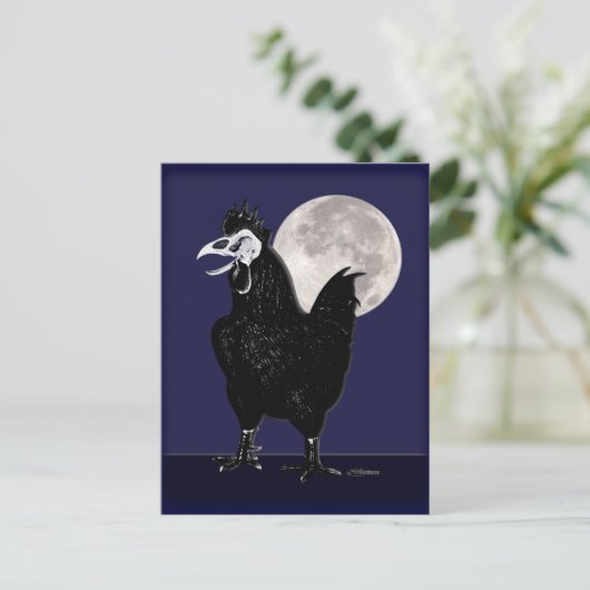 Rooster Ghost Postkarte (Stehend Vorderseite)