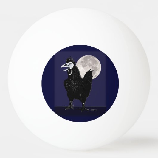 Rooster Ghost Tischtennisball (Vorderseite)