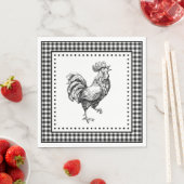 Rooster Gingham Serviette (Beispiel)