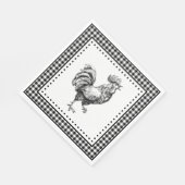 Rooster Gingham Serviette (Ecke)