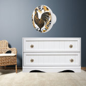 Rooster, Gold und Black Farmhouse Keramikknauf