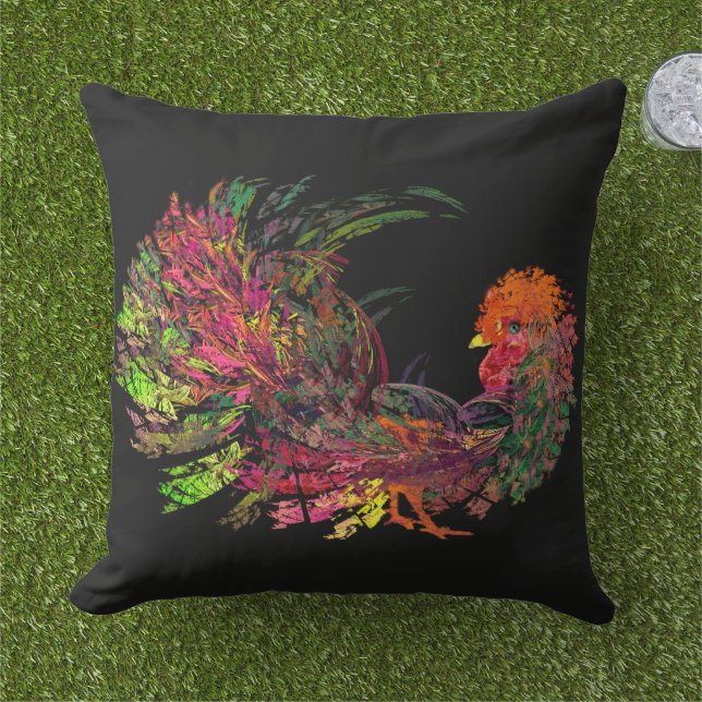 Rooster Golden Comb Kissen (Gras)