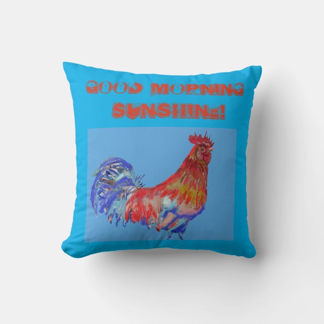 Rooster Good Morning Sunshine Cushion Kissen (Vorderseite)