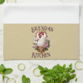 Rooster & Grapes Heraldic Crest, plain, Geschirrtuch (Gefaltet)