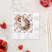 Rooster & Grapes Heraldisches Wappen, Serviette (Beispiel)