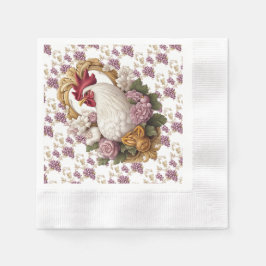Rooster & Grapes Heraldisches Wappen, Serviette