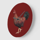 Rooster Große Wanduhr (Winkel)