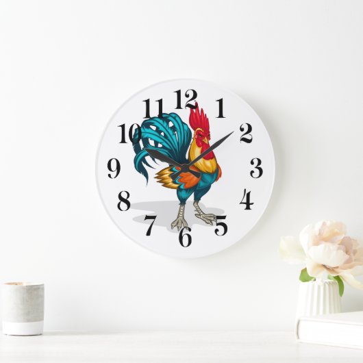 Rooster Große Wanduhr (Zuhause)