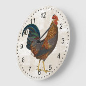 Rooster Große Wanduhr (Winkel)