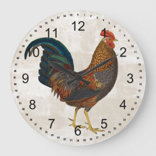 Rooster Große Wanduhr