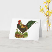 Rooster-Grußkarte Karte (Gelbe Blume)